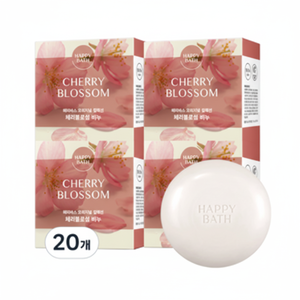Jabón en Barra Happy Bath Colección Original, 20 Piezas de 90g, Jabón Sólido Hidratante de Flor de Cerezo, Precio de Descuento - Product Image 1