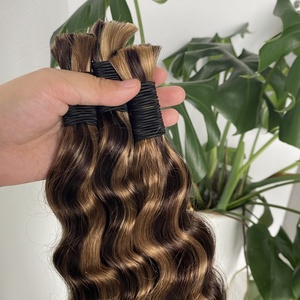 Grade 12A 100g Lâche Vague Profonde DD Usine Aligné Cuticule Non Transformé Vierge 2/27 Vietnamien Remy Cheveux En Vrac 100% Humain En Gros - Product Image 6