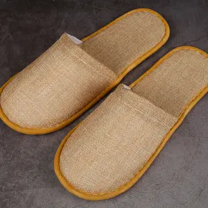 Can Be Logo Cotton Slippers Hotel Disposable Slippers Disposable Hotel Linen Slippers