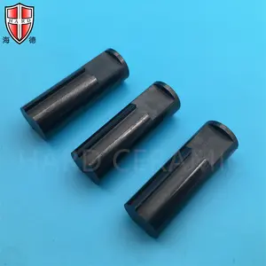 black silicon nitride ceramic insulator Si3N4 ceramic flat groove plunger shaft for industrial