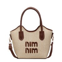 Nouvel Arrivage en Gros : Sac à Main Mini Panier Tressé Style Vacances Françaises, Sac Bandoulière Tendance pour Femmes, Idéal pour la Plage et les Voyages en Extérieur
