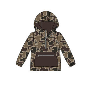 Précommande en gros tout-petits garçons automne décontracté mode vêtements à manches longues à capuche haut tenue chasse saison Bottomland Camouflage - Product Image 6