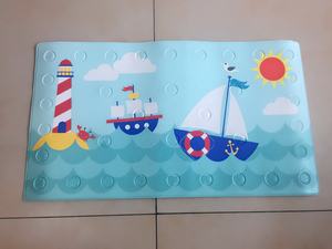 Alfombrilla de Baño Antideslizante Extra Larga para Bebés, Alfombrilla de PVC Ecológica para Bañera de Niños con Ventosas Grandes, Diseño Moderno con Estampado de Animales - Product Image 5