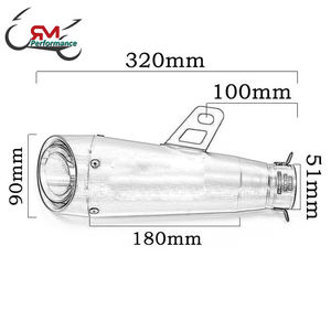 Tubo de Escape Universal para motocicleta, silenciador modificado para MT07 NC700 CB190R MT03 Z900 R6 Nmax - Product Image 2