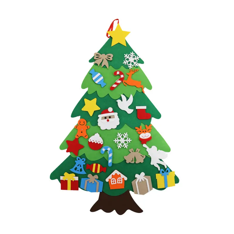 Kit Dekorasi kerajinan gantung Natal baru dekorasi Natal pohon bulu Kempa