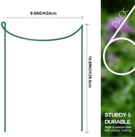 Vente en gros en usine Piquet de support de plante Piquet de support de tige unique Anneau de support de cage de plante Piquet de jardin en acier inoxydable