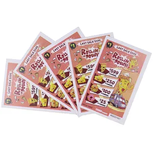 High Quality Popular Lottery Game Instant Pull Tab Win Prize Peel Off Reveal Cards