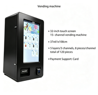 Máquina Expendedora con Verificación de Edad, Pantalla Táctil de 32 Pulgadas, Lector de Tarjetas con Código QR para 120 Artículos, para Mercancía General