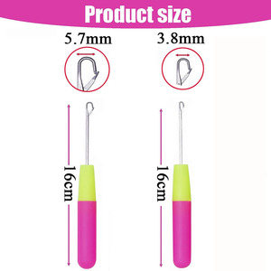 Ganchos de Crochet Multiusos con Mango de Plástico Personalizados al por Mayor, Herramientas para Trenzar Cabello y Pelucas, Agujas de Crochet para Rastas - Product Image 3