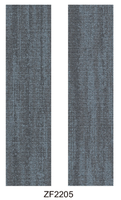 Dalles de moquette de bureau grises modernes 25x100cm, dalles de moquette modulaires commerciales avec support en PE, épaisseur 6-7mm