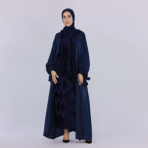 Vêtements islamiques grande taille robes pour femmes Abaya modeste nouveaux modèles 2023 robe musulmane abaya en polyester brillant pour femmes - Product Image 6