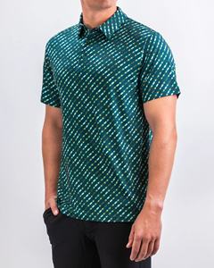 Chemises de golf pour hommes personnalisées de haute qualité OEM, tissu tricoté respirant, séchage rapide, coupe ample, manches courtes, boutonnée - Product Image 2