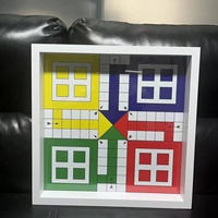 Jeu de Société 2-en-1 Portable en Bois Ludo Serpents et Échelles Stratégie Moderne pour Famille & Salon en Voyage
