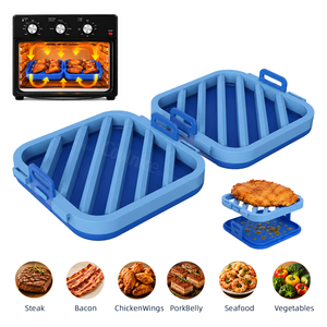 Revestimientos Patentados para <span class=keywords><strong>Freidoras</strong></span> de Aire Cuadradas, Accesorios Multifuncionales para <span class=keywords><strong>Freidoras</strong></span> de Aire, Rejilla para <span class=keywords><strong>Freidoras</strong></span> de Aire, <span class=keywords><strong>Freidoras</strong></span> de Aire de Silicona de Doble Capa - Product Image 1