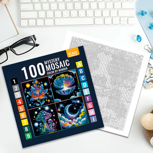 <span class=keywords><strong>Livre</strong></span> de coloriage mosaïque Pixel Mystery pour adultes – 100 motifs uniques en grille, pages à numéros pour colorier, soulagement du stress, relaxation et méditation - Product Image 2