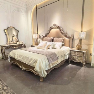 Cama Tapizada con Diseño <span class=keywords><strong>Provincial</strong></span> Francés, con Estructura de Madera de Palisandro Tallada, Ecológica - Product Image 4
