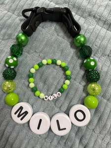 BFF SPARK GREENS BLUES PINKS impermeable femenino lindo accesorio de fiesta <span class=keywords><strong>collar</strong></span> de diseñador de lujo Rhinestone Bubblegum Bead <span class=keywords><strong>Collar</strong></span> de perro - Product Image 4