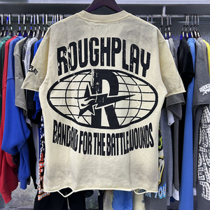 เสื้อยืดผู้ชายคุณภาพสูง ผ้าคอตตอน 100% เนื้อหนา แบรนด์ไฮสตรีท แขนสั้น สำหรับผู้ชาย - Product Image 3