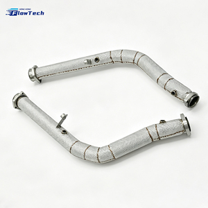 ท่อดาวน์ไปป์แบบ High Flow Sport สำหรับ Mercedes G63 AMG W463 M177 4.0L V8 Biturbo ผลิตจากเหล็ก 304 สำหรับการอัพเกรดท่อไอเสียแบบ Racing พร้อมแผ่นกันความร้อน - Product Image 5