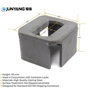 ฐานรองคอนเทนเนอร์แบบยกสูงมาตรฐาน ISO อุปกรณ์ยึดคอนเทนเนอร์ที่จำเป็น ชิ้นส่วนเหล็กและอุปกรณ์เสริม - Product Image 4
