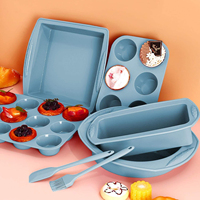 Ensemble d'ustensiles de cuisson en silicone de qualité alimentaire : pinceaux à gâteau et à muffins, spatules pour la pâtisserie maison DIY