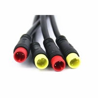 Connecteur d'aviation M8 personnalisé 4K/60HZ, câble PVC étanche IP65 à double blindage, faisceau de câbles LS 2 broches pour moniteur de caméra de voiture