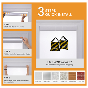Persianas <span class=keywords><strong>Enrollables</strong></span> Sin Taladro con Placa de Cubierta, Fáciles de Instalar, Opacas <span class=keywords><strong>para</strong></span> Dormitorio - Product Image 4