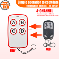 Vente en gros de télécommande clone RF 433.92MHz cadre ABS anti-chute facile à nettoyer pour portes barrières coulissantes couleur rouge blanc