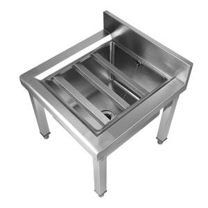 Fregadero Independiente de Acero Inoxidable para Limpieza con Accesorios para Hotel, Escuela, Cantina - Product Image 1