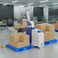 Paletizador de Elevación JINWEI DS-CR35-U de 35 kg y 2246 mm, Acero Inoxidable y Aluminio, CE, 8 Piezas/min, ISO 10218, para Planta de Apilamiento Pesado Confiable