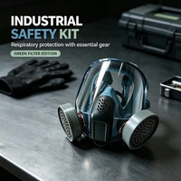 Masque respiratoire intégral de qualité professionnelle, durable, en silicone liquide, protection contre les vapeurs chimiques, compatible avec les cartouches filtrantes ABEK