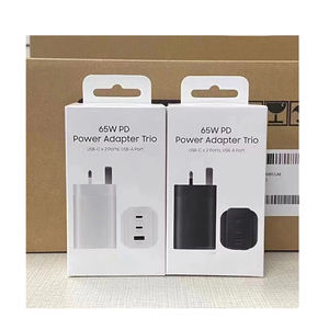 Nouvel adaptateur USB-C T6530 Cube chargeur mural <span class=keywords><strong>Trio</strong></span> <span class=keywords><strong>65W</strong></span> PD adaptateur secteur Type C adaptateur chargeur Super rapide pour <span class=keywords><strong>Samsung</strong></span> Galaxy S24 S23 - Product Image 1