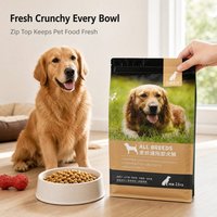 Pochette zippée pour aliments pour chiens, nourriture pour animaux de compagnie, nourriture pour chiots, nourriture pour chats adultes, toutes races, design personnalisé, livraison rapide, marques de produits pour animaux de compagnie robustes