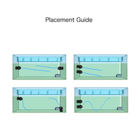 Pompe à Ondes Jebao Série SW Moderne en Plastique pour Aquarium 2/4/8/15, Synchronisation Sans Fil, Super Magnétique, Débit à 360° pour Récif Corallien et Aquarium de Salon