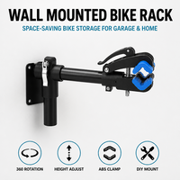 Support mural pour vélo pivotant et réglable à dégagement rapide, pince anti-rayures en ABS, vis d'expansion robustes pour garage
