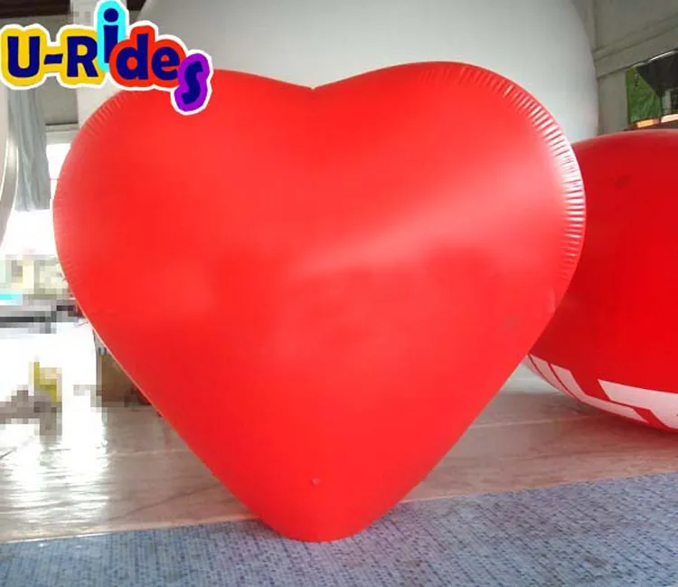 ลูกโป่งเป่าลมรูปหัวใจสีแดงทำจากพีวีซีออกแบบได้ตามต้องการสำหรับตกแต่งรูปหัวใจเป่าลมได้