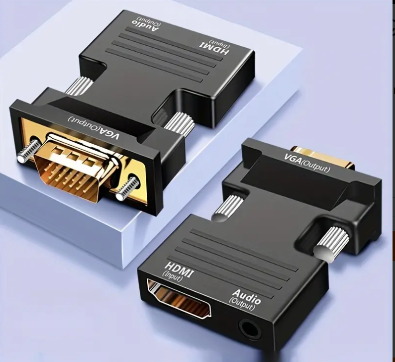 Vga Projector HDM to VGA Converter with Audio - Ideal for TV & Projectors