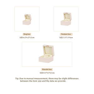 Hot Sale Customized Elegant Square Jewelry Packaging Box With Soft Beige Velvet Lining <b>Custom</b> <b>Ring</b> Boxes - Product Image 6