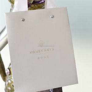 Custom Luxury White <b>Paper</b> Silver Foil <b>Bag</b> with Ribbon Handle Reusable for Promotion Food & Cosmetic Packaging Crafts - Product Image 3