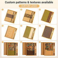 Nouveau design – Carnet A5 en liège et bambou avec grain de bois, 100 feuilles, journal écologique à couverture rigide, cadeau