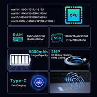New Arrival I7 Laptop I7 Processor Dedicated Graphic Card Window 11 Laptop Computer RJ45 LAN Port for Education/Business