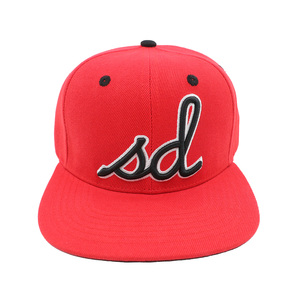 Wholesale Flat Brim Hat With Custom Logo 3D Embroidery Hot Sale Snapback Cap Hip Hop Street Style Cap - Product Image 1