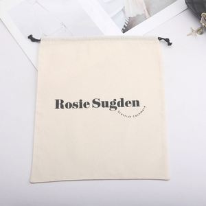 High Quality Natural Cotton <b>Dust</b> <b>Bag</b> for Shoe Packing Custom Logo Printing Organic Cotton Drawstring Cosmetic Muslin Pouch - Product Image 4