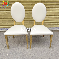 Nouveau design de chaise de mariage en acier inoxydable chaise de mariée et de marié chaise Mr & Mrs chaise arrière pour la décoration de mariage