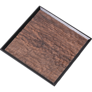 Guanlan Black Walnut Wood Carved Square <b>Tea</b> Tray Handmade For Home <b>Tea</b> <b>Set</b> Dry Brewing Small <b>Tea</b> Table - Product Image 5