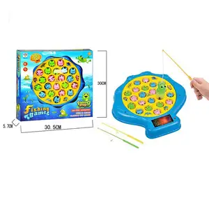 Hot Sale Battery Operated Music Electronic Fishing Game With Fishing Rods Fishing Toy For Kids