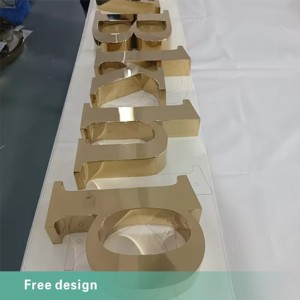 <span class=keywords><strong>Lettres</strong></span> 3D en acier inoxydable brillant personnalisées, symboles non lumineux en acier inoxydable pour bureau, entreprise, hôpital - Vente chaude - Product Image 3
