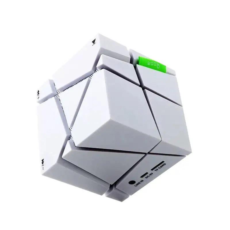 FM kartu TF mendukung warna-warni Rubik Cube 5W mobil Stereo luar ruangan nirkabel AI kontrol suara pintar kotak suara speaker mini