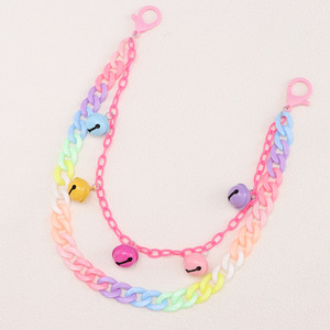 โซ่คาดเอวพลาสติกสีสันสดใสพร้อมกระดิ่งสไตล์ฮิปฮอปสำหรับสวมใส่ทุกวัน - Product Image 4