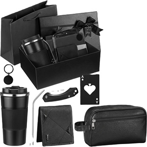 Creative Corporate Gift Retirement Gift Set <b>Black</b> <b>Mens</b> Business Kit Tumbler <b>Wallet</b> Travel Bag <b>for</b> Promotion Souvenir - Product Image 1